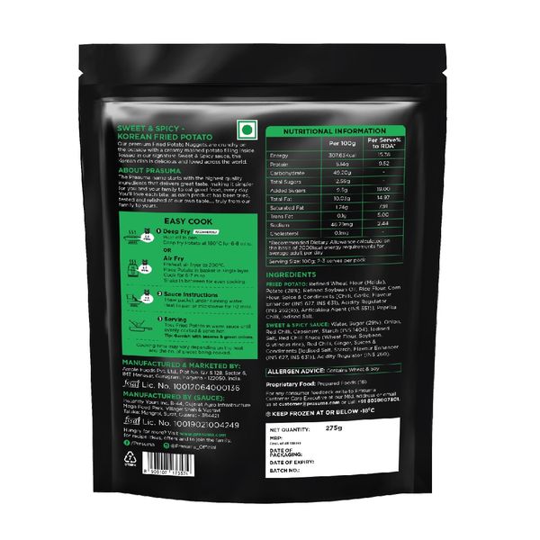 Prasuma Korean Fried Potato Sweet & Spicy Buy online at ₹315 near me