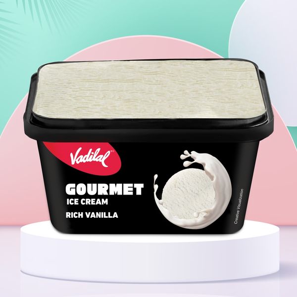 Vadilal Vanilla Gourmet Ice Cream Tub Buy online at ₹198 near me