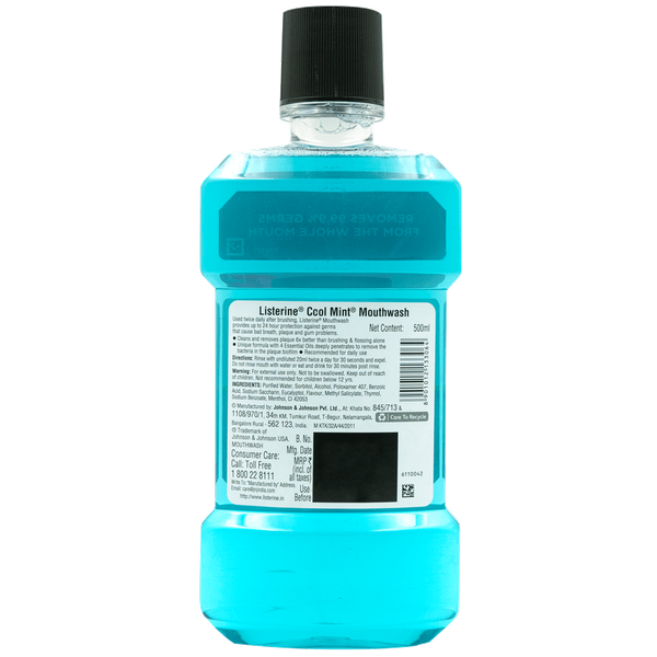 Listerine Cool mint Mouthwash 500 ml Buy online at ₹321 near me