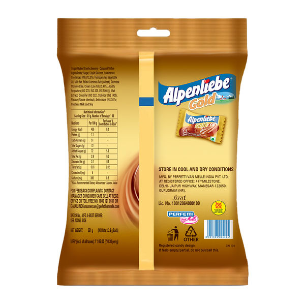 Alpenliebe Gold Caramel Toffee 324 g - Buy online at ₹96 near me