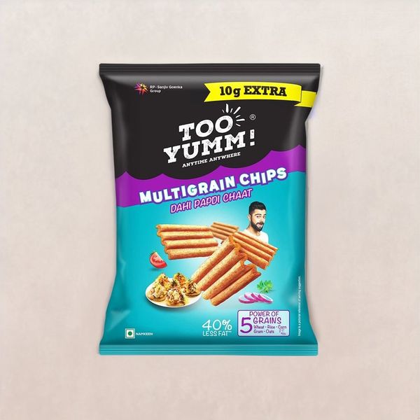 Too Yumm! Dahi Papdi Chaat Multigrain Chips | Protein Snack For Movies ...