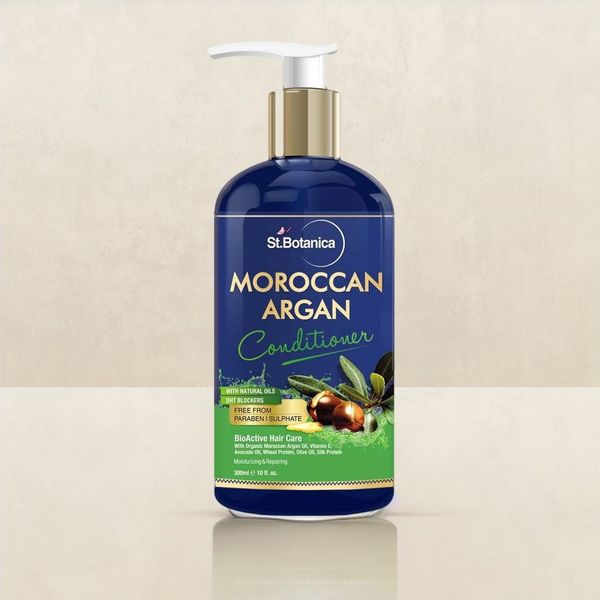 Stbotanica Moroccan Argan Hair Conditioner To Nourish Dull Dry And Frizzy Hair No Parabens 300 Ml 4900