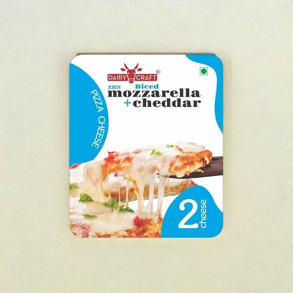 Dairy Craft John Diced 2 Cheese (Mozzarella + Cheddar) 200 g Buy