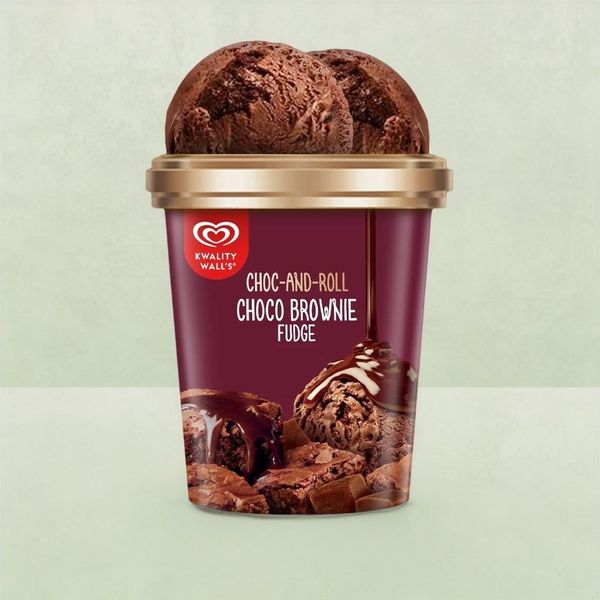 Kwality wall's Choco Brownie Fudge Tub 700 ml Buy online at ₹256 near me