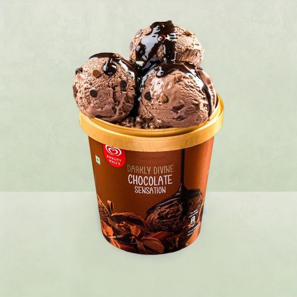 Kwality Wall's Darkly Divine Chocolate Sensation Tub 700 ml Buy