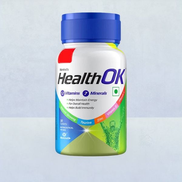 HealthOK Men Multivitamins With Natural Ginseng and Taurine 100