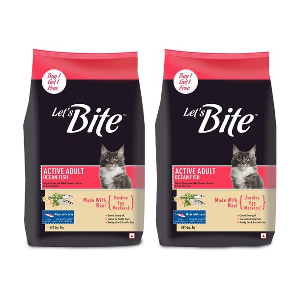 Let's Bite Active Adult Dry Cat Food (Buy 1 Get 1 Free) Buy online at