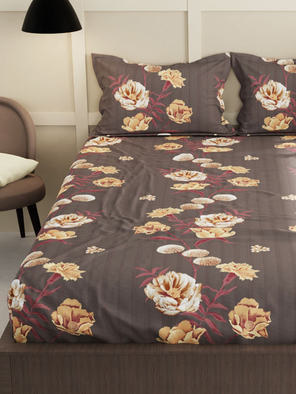 Bianca Floral Double Bedsheet With 2 Pillow Covers 1 Pc | Double ...