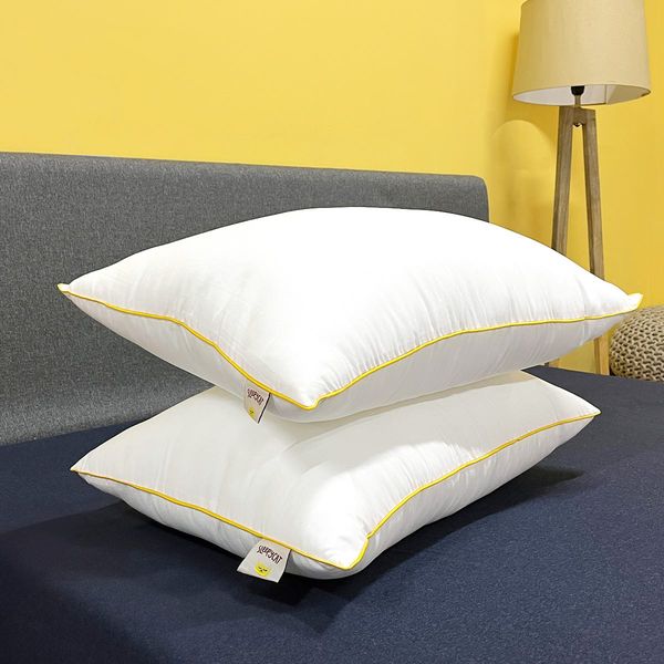 SleepyCat Fiber Lite Pillow Medium Soft White(Standard Size, 27 x