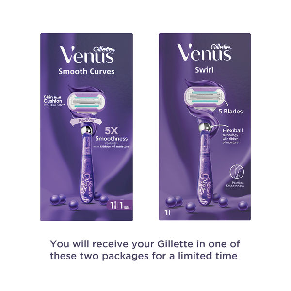 Venus Smooth Curves Swirl Hair Removal Razor for Women, 1 Razor