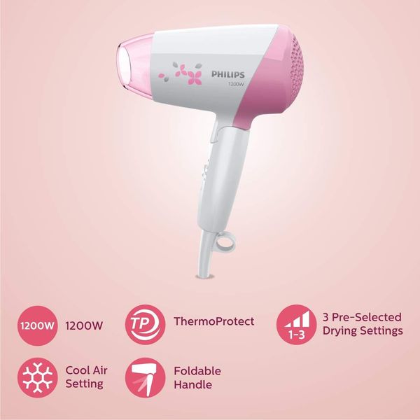 Philips Hp8120/00 Hair Dryer (Pink) Buy online at ₹1349 near me