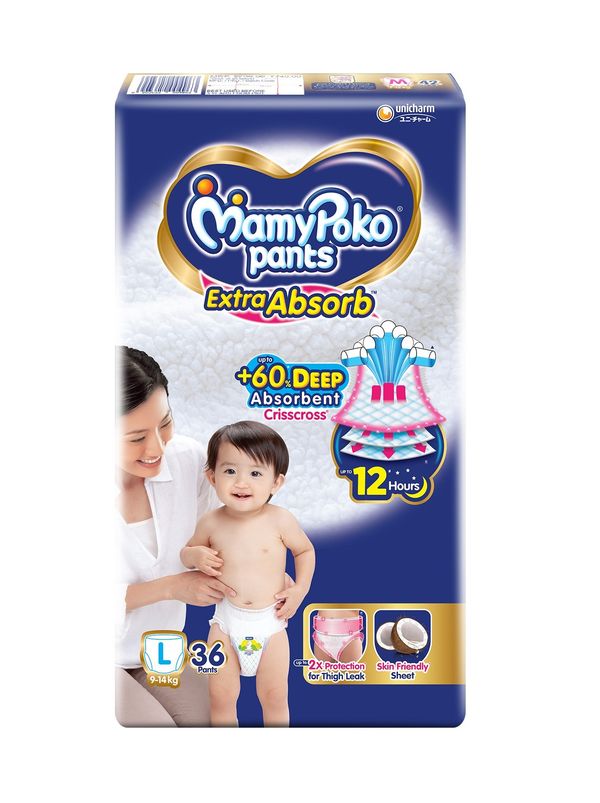 MamyPoko Pants Extra Absorb (Large) 1 Pack (36 Pieces) - Buy online at ...