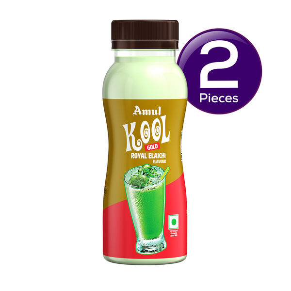 Amul Gold Kool Royal Elaichi Flavoured Milk 180 ml Combo 180 ml X 2 ...