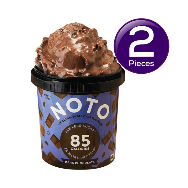 NOTO Dark Chocolate Low Calorie Ice Cream 100 ml Combo 100 ml X 2 Buy