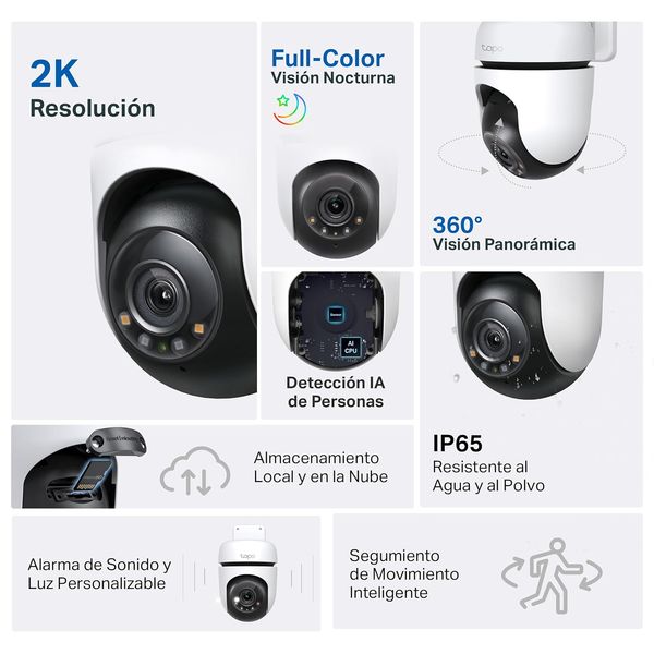 Tp Link Tapo C W K Mp P Outdoor Pan Tilt Security Wi Fi Camera