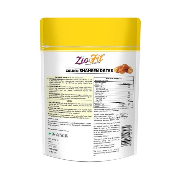 Ziofit Golden Shaheen Dates Buy online at ₹125 near me