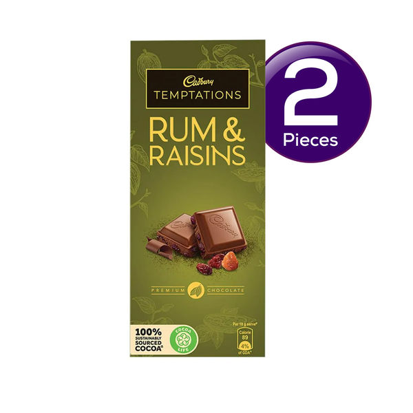 Cadbury Temptations Rum & Raisins 72 Gms Combo 72 G X 2 - Buy Online At ...