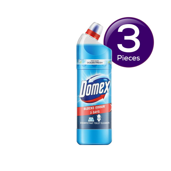 Domex Toilet Cleaner Liquid, Ocean Fresh 1 l Combo 1 L X 3 - Buy online ...