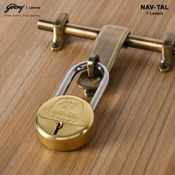 Godrej Locks navtal 7 levers long shackles hardened padlock 3597