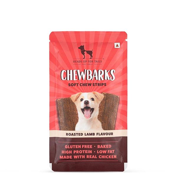 Heads Up For Tails Chewbarks Roasted Lamb Soft Chew Strips Treat For