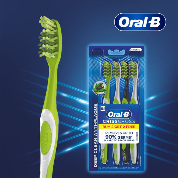 Oral B CrissCross Gum Care Toothbrus 4 piece Buy online at ₹130 near me
