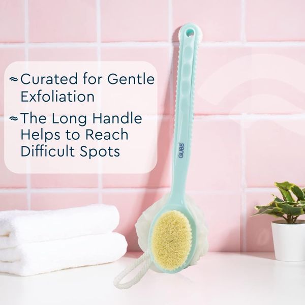 GUBB 2In1 Long Handle Bath Brush With Loofah 1 Piece Buy online at
