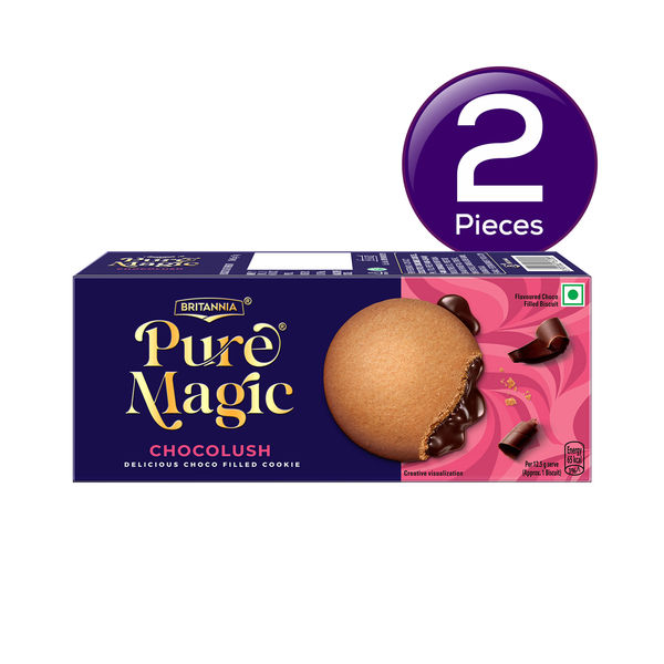 Britannia Pure Magic Chocolush 75g With Extra Crunchy Biscuit And