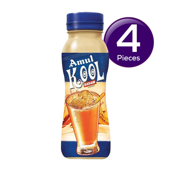 Amul Kool - Badam 180 ml Combo 180 ml X 4 - Buy online at ₹104 near me