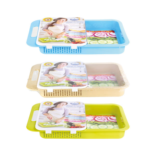 Joyo Plastics Chop N Store Cutting Chopping Board with Tray
