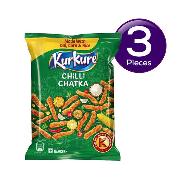 Kurkure Chilli Chatka Crisps Combo 70 g X 3 - Buy online at ₹54 near me