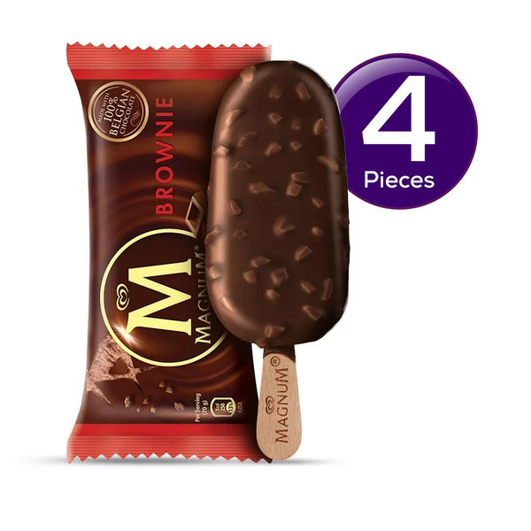 Kwality Wall's Magnum Brownie 80 ml Combo 80 ml X 4 Buy online at