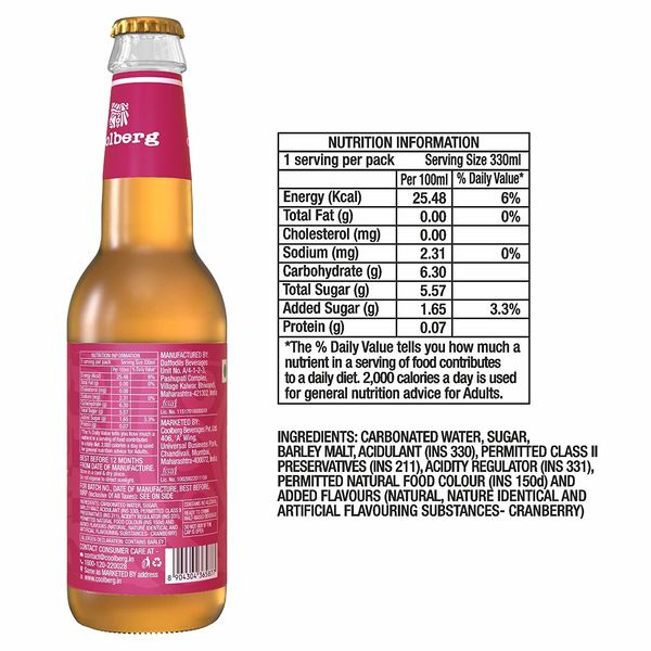 Coolberg Cranberry Non Alcoholic Beer Combo 330 Ml X 2 Buy Online At ₹174 Near Me