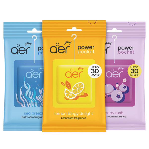 Godrej Aer Power Pocket Bathroom Freshener 1 Pack (3 Pieces) - Buy ...