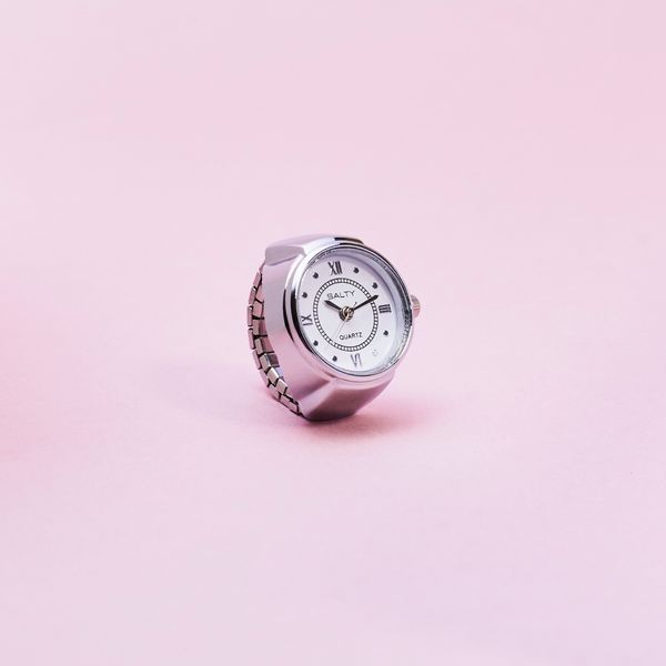 Salty Fashion Adjustable Silver Color Watch Ring for Women Buy online