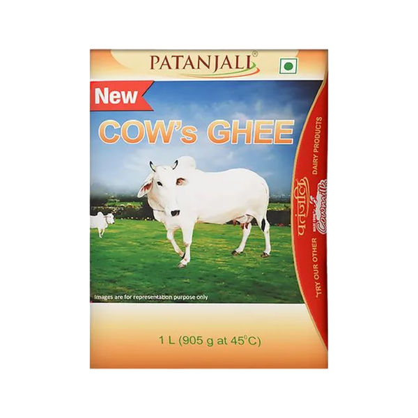 Patanjali Cow Ghee Desi Danedar Rich Aroma Natural & Healthy Tetra Pack ...