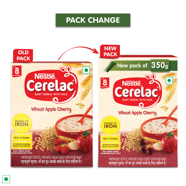 Nestle Cerelac Baby Cereal with Milk , Wheat Apple Cherry ,Stage 2 ...