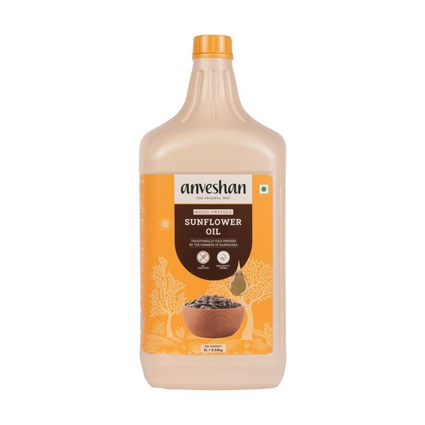 Anveshan WoodPressed Sunflower Oil Hdpe Can Buy online at ₹1527 near me