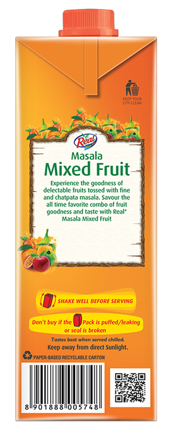 Real Masala Mixed Fruit Juice 1 l Combo 1 L X 2 Buy online at ₹140