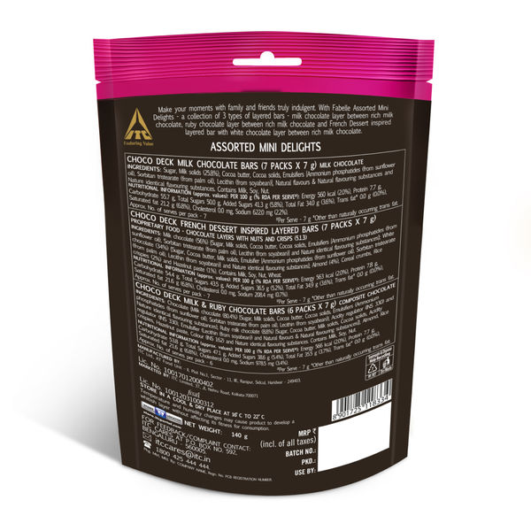 Fabelle Chocolate Home Pack Mini Delights Assorted Treats Pack 140 g
