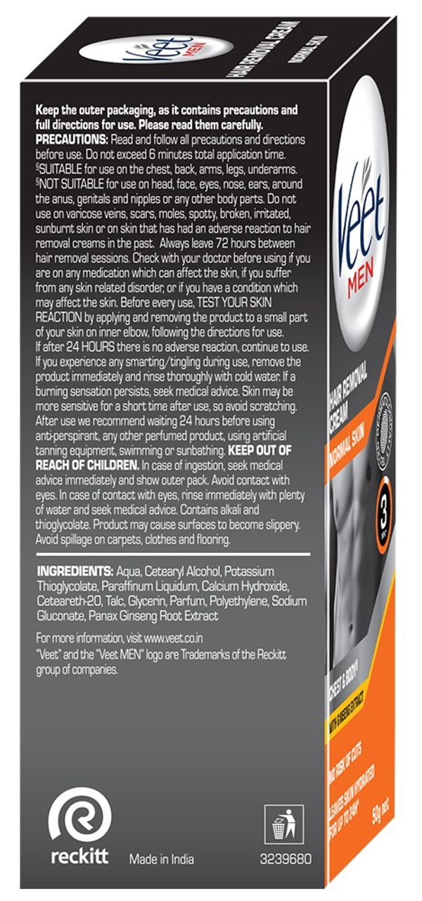 Veet Men Hair Removal Cream Normal Skin 50 g Buy online at ₹149 near me