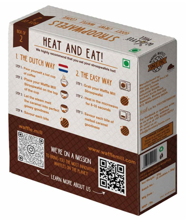 Waffle Mill Stroopwafel Caramel (Box Of 2) 60 g Buy online at ₹142