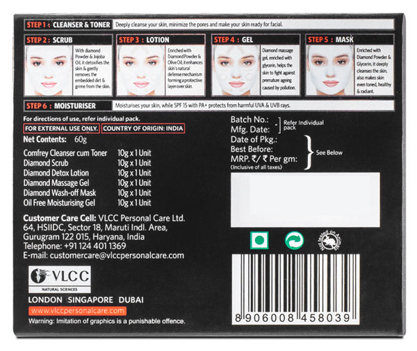 VLCC Diamond Single Facial Kit Buy online at ₹322 near me