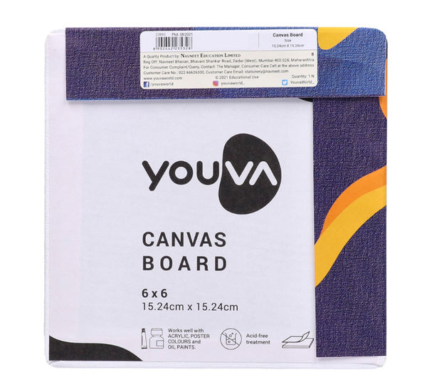 Navneet Youva Primed Canvas Board for Acrylic and Oil colour painting