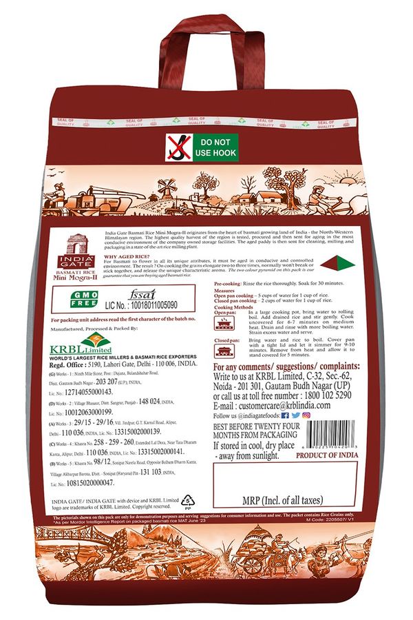 India Gate Mini Mogra II Basmati Rice (Broken Grain) 10 kg Buy online
