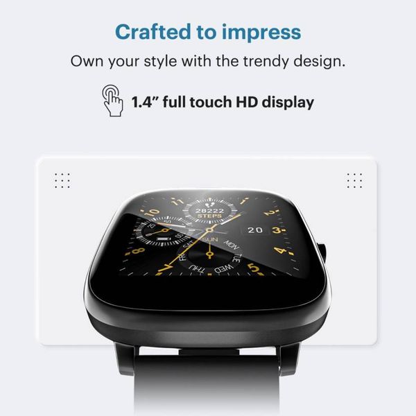 Noise Colorfit Qube Oxy Smartwatch Charcoal Black Buy online at
