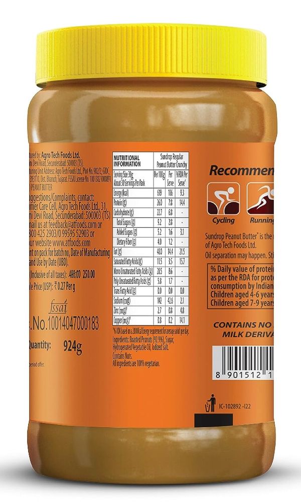 Sundrop Peanut Butter Crunchy 924 g Buy online at ₹295 near me
