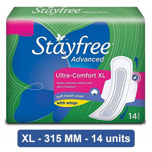 Stayfree Advanced Ultra Comfort XL 14 piece Buy online at ₹178 near me