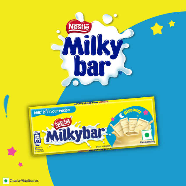 Nestle Milkybar Chocolate, Yummy Creamy Treat, Made with Milk