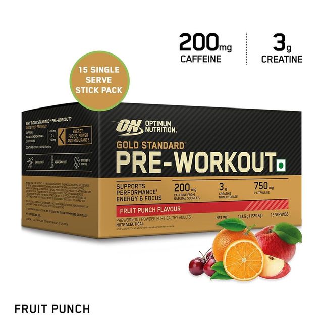 Optimum Nutrition PreWorkout Fruit Punch Flavour Buy online at ₹695