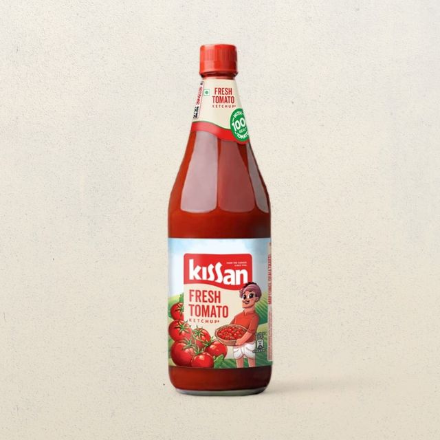 Kissan Fresh Tomato Ketchup Glass Bottle 1 Kg - Buy Online At ₹150 Near Me